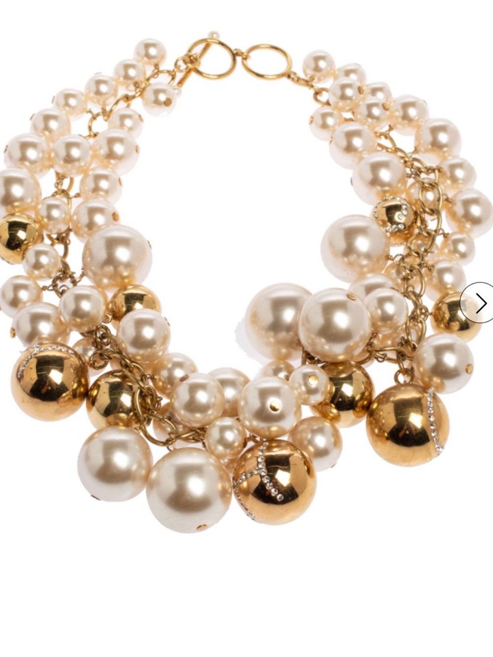 Carolina Herrera Brown and Cream Pendant Necklace